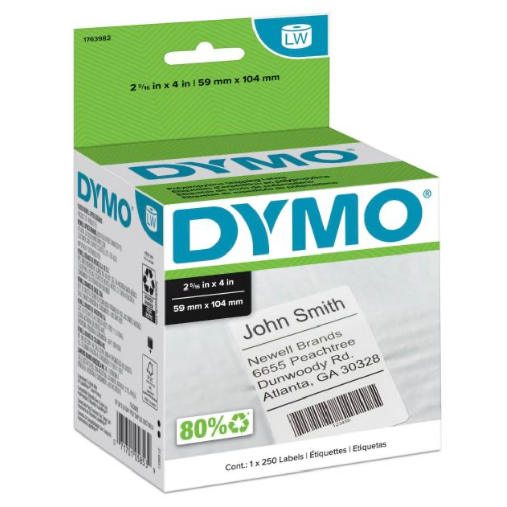 ETIQUETAS P/ LABELWRITER DE DIRECCIONES BLANCAS 59MMX104MM 2-5/16"X4 " 1X250PCS DYMO