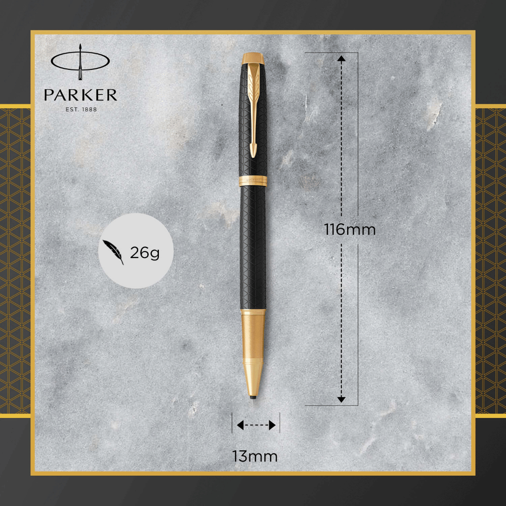 BOLIGRAFO PARKER IM ROLLER BALL PREM BLACK CLIP DORADO GT