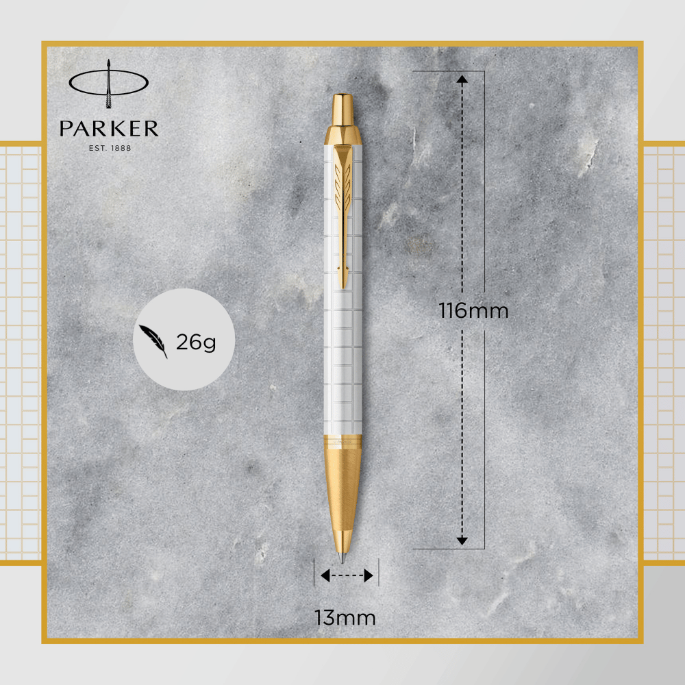 BOLIGRAFO PARKER IM BALL PEN PREM PEARL CLIP DORADO GT