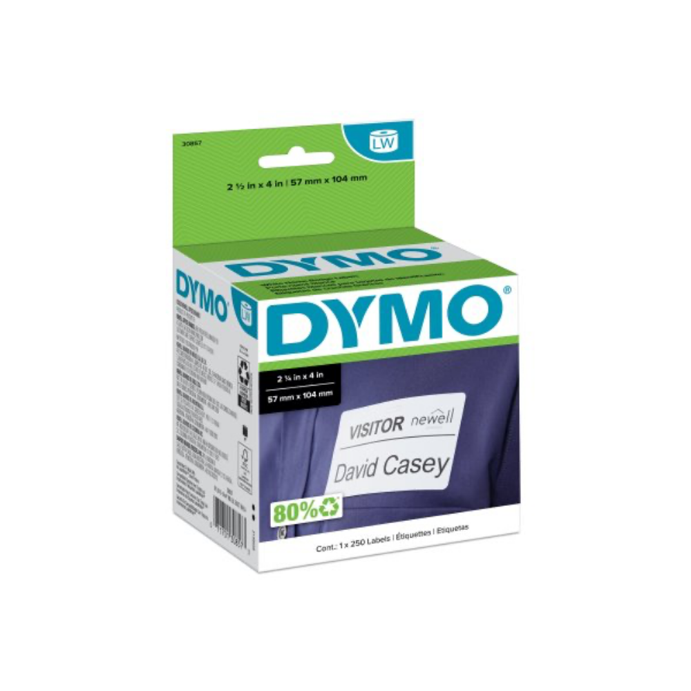 ETIQUETAS P/ LABELWRITER PARA TARJETAS DE IDENTIFICACION  57MMX104MM 1X250 DYMO