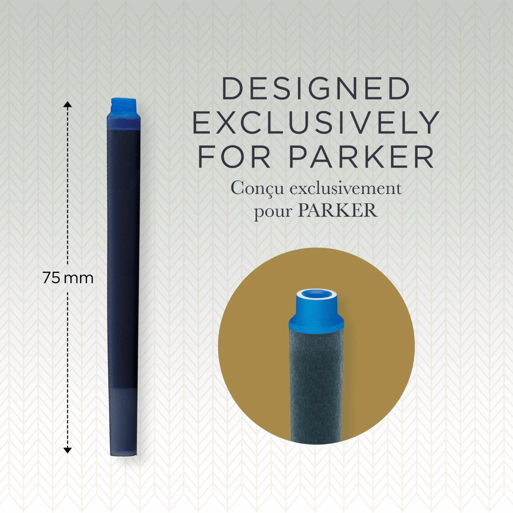REPUESTO PARA PLUMAFUENTE (BLISTER) AZUL X 5 TUBO PARKER