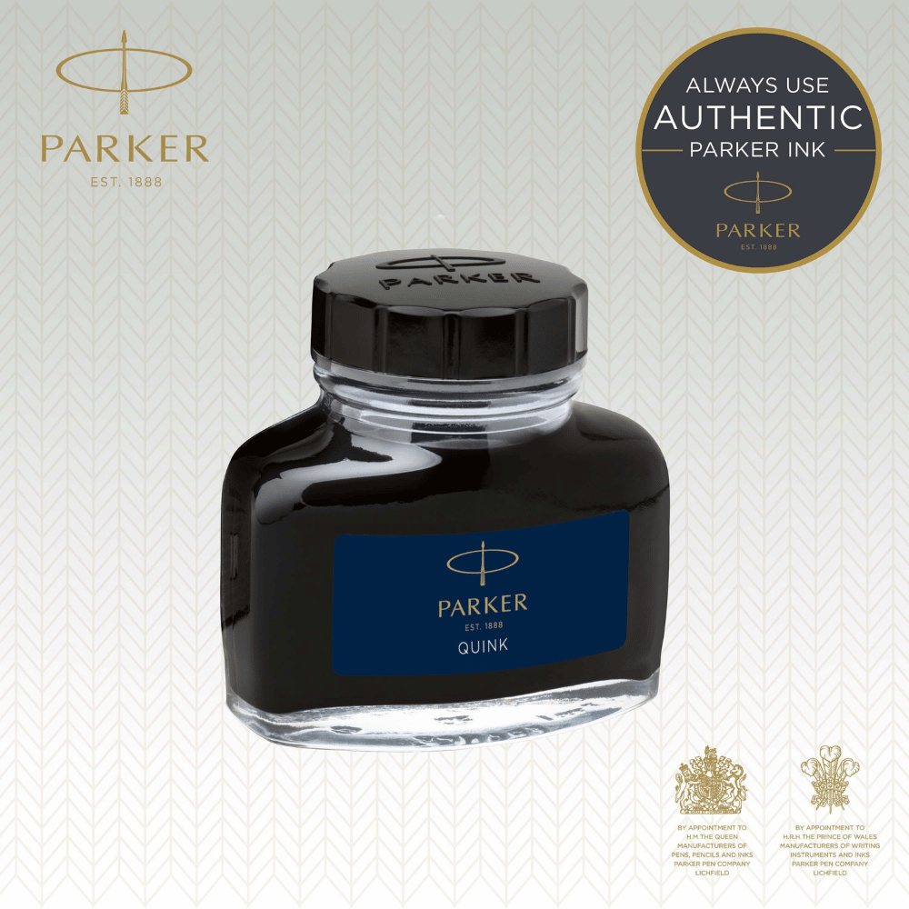 TINTA EN BOTELLA AZUL-NEGRA PARA PLUMAFUENTE PARKER