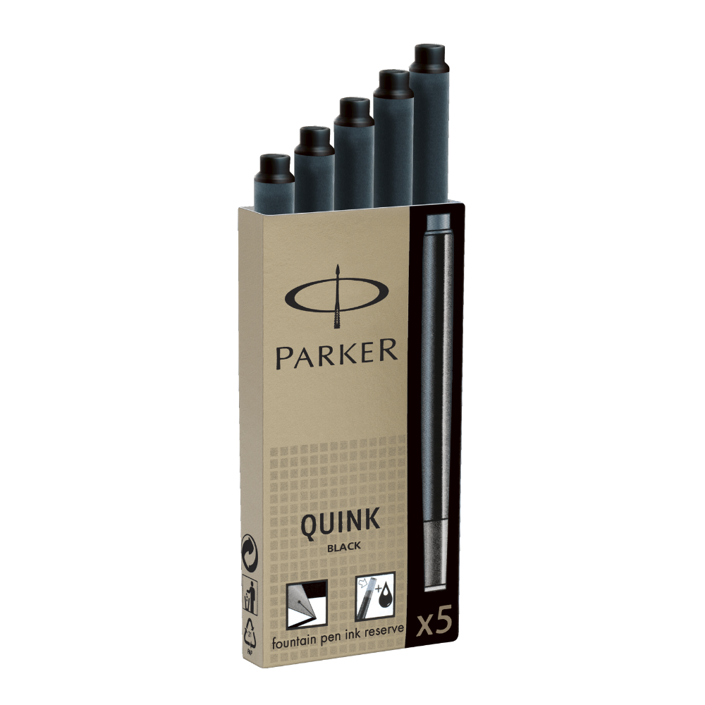 REPUESTO PARA PLUMAFUENTE NEGRO X 5 TUBO PARKER
