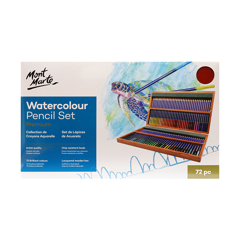 LAPICES DE ACUARELA SETX72 CAJA DE MADERA MONT MARTE
