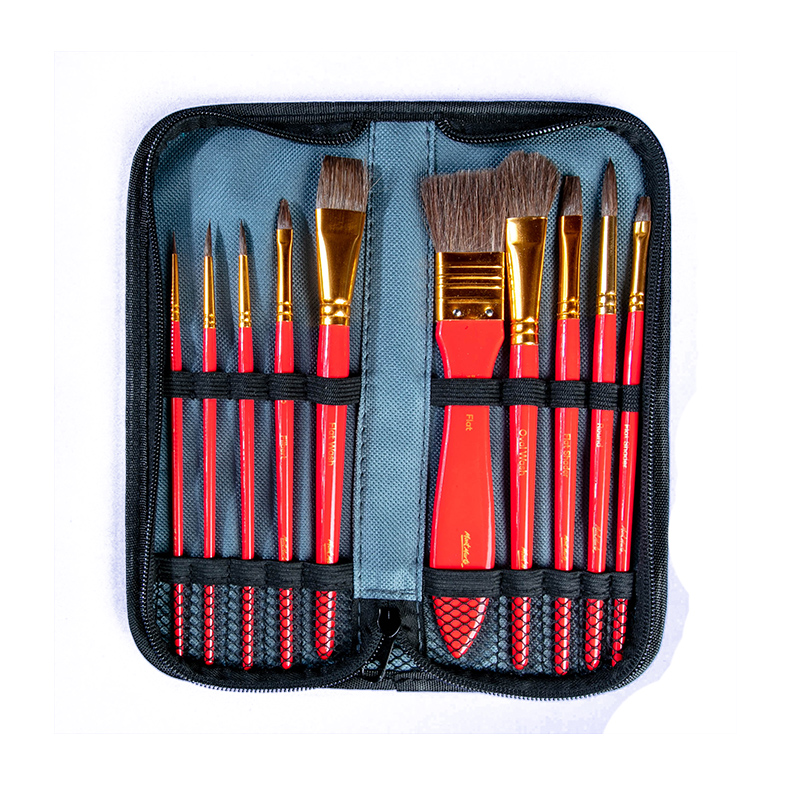 PINCELES PARA WATERCOLOR SETX11 + ESTUCHE MONT MARTE