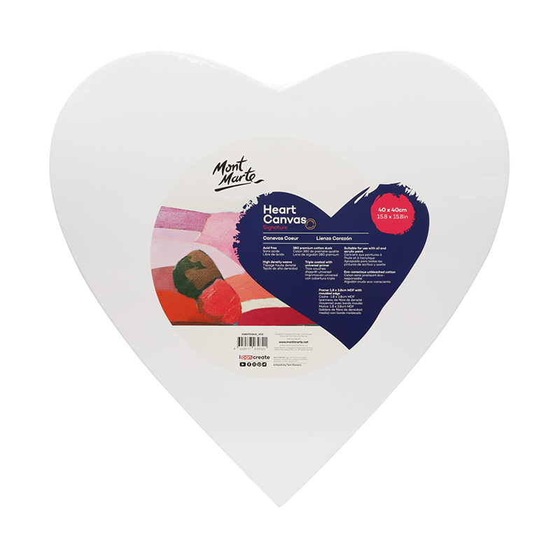 LIENZO PARA PINTAR DE CORAZON MARCO DE PINO 40 CM MONT MARTE