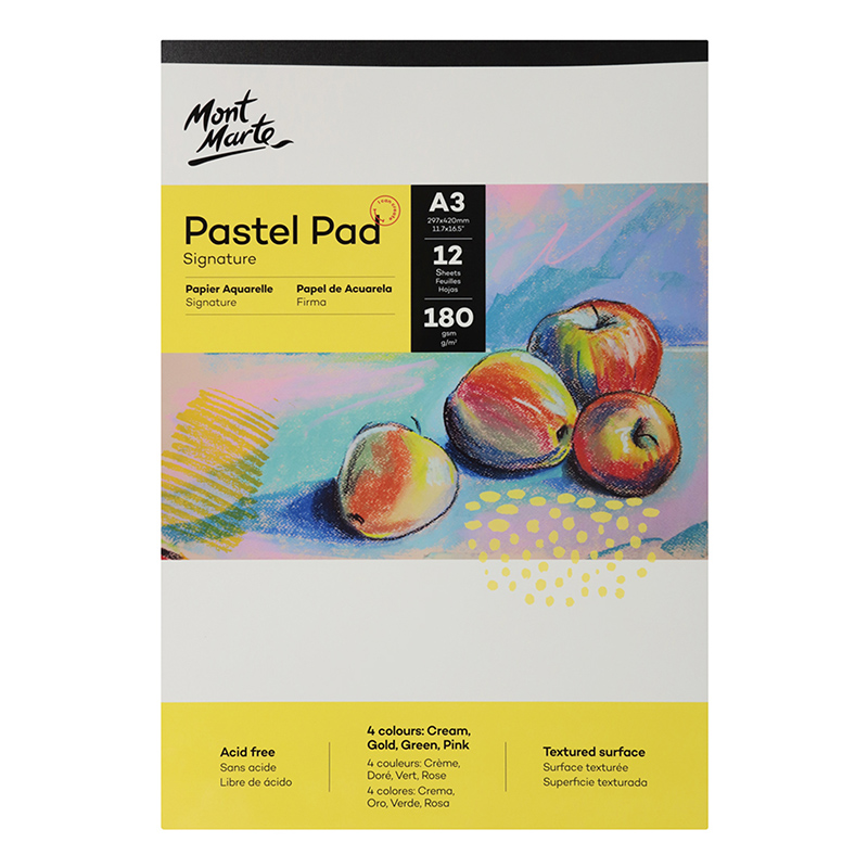 BLOCK PARA PASTEL A3 - PASTEL PAD DE 12 HOJAS 180 GR MONT MARTE
