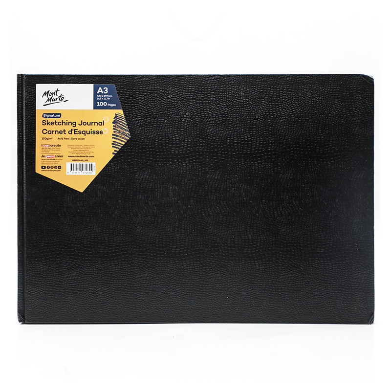 CUADERNO DE DIBUJO ARTISTICO A3 - SKETCHBOOK DE 100 HOJAS 150 GR MONT MARTE