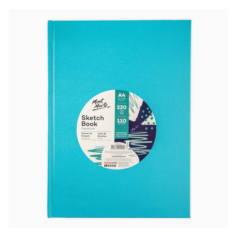 CUADERNO DE DIBUJO - SKETCHING BOOK DE 220 HOJAS 110 GR MONT MARTE A4