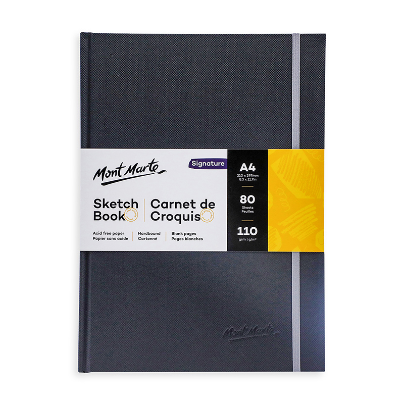 LIBRO DE BOCETOS - SKETCHBOOK DE 80 HOJAS 110 GR MONT MARTE A4/A5