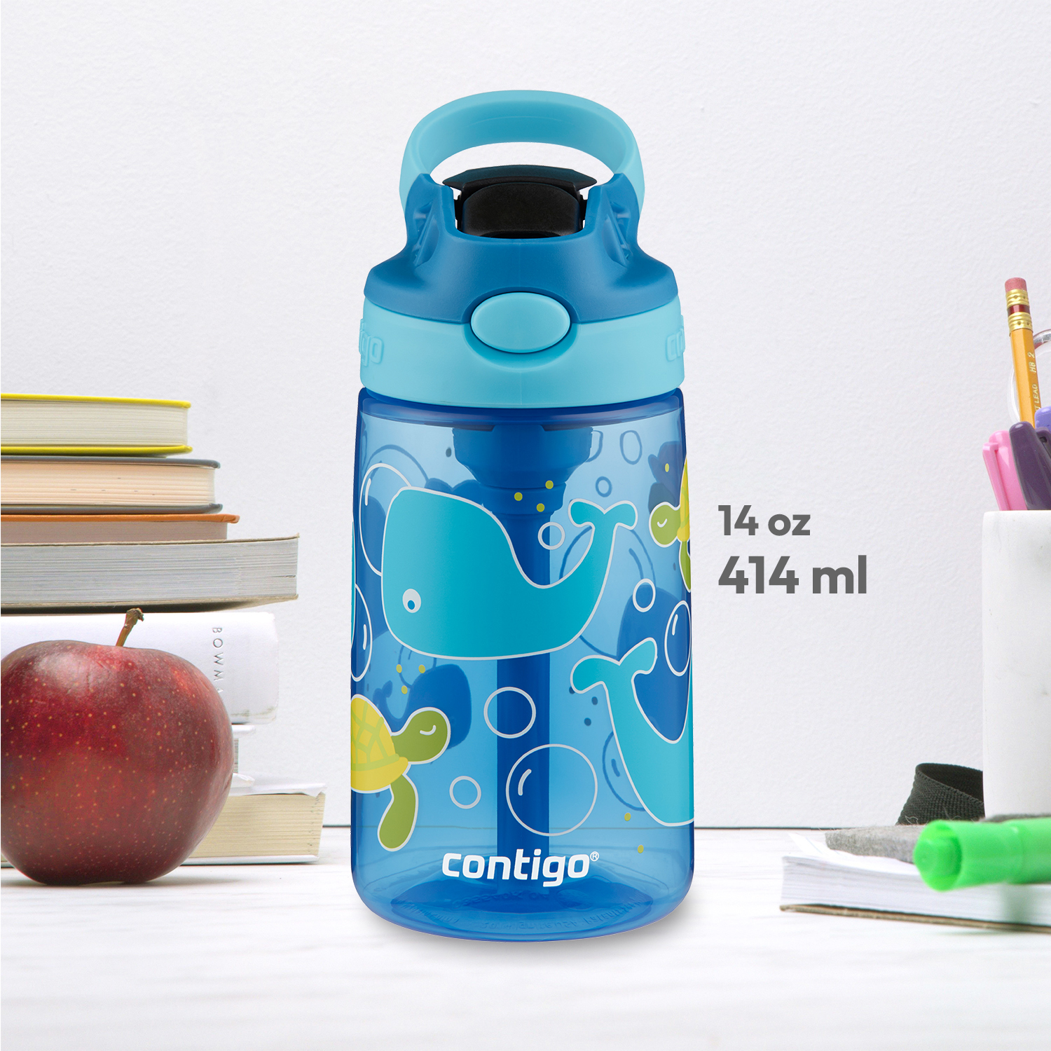 BOTELLA INFANTIL CONTIGO KIDS AUTOSPOUT® CON SORBETE 14OZ 414ML BLUE MATCHA