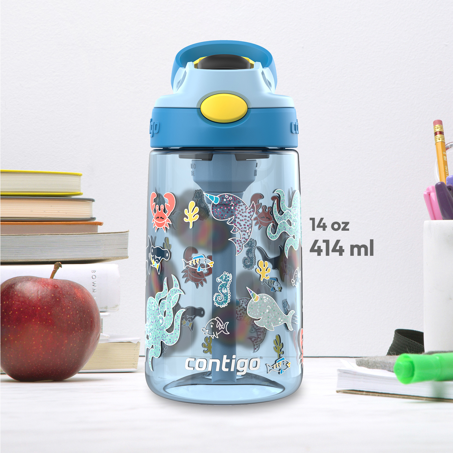 BOTELLA INFANTIL CONTIGO KIDS AUTOSPOUT® CON SORBETE 14OZ 414ML GLACIER ACUATIC