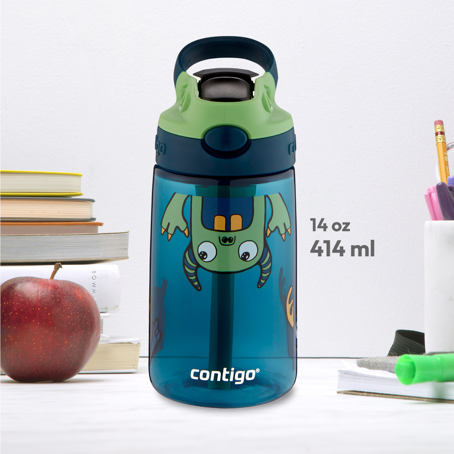 BOTELLA INFANTIL CONTIGO KIDS AUTOSPOUT® CON SORBETE 14OZ 414ML MONSTERS